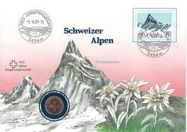 Numisbrief 1991 Schweizer Alpen 700 J. Eidgenossenschaft