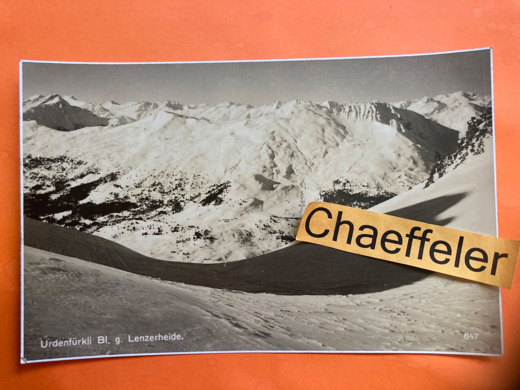Ansichtskarten: Unterfürkli Bl. g. Lenzerheide.     847 – Gebraucht aus Zürich von Chaeffeler