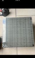 Outdoor Lounge-Tisch Polyrattan mit Glasplatte – anthrazit