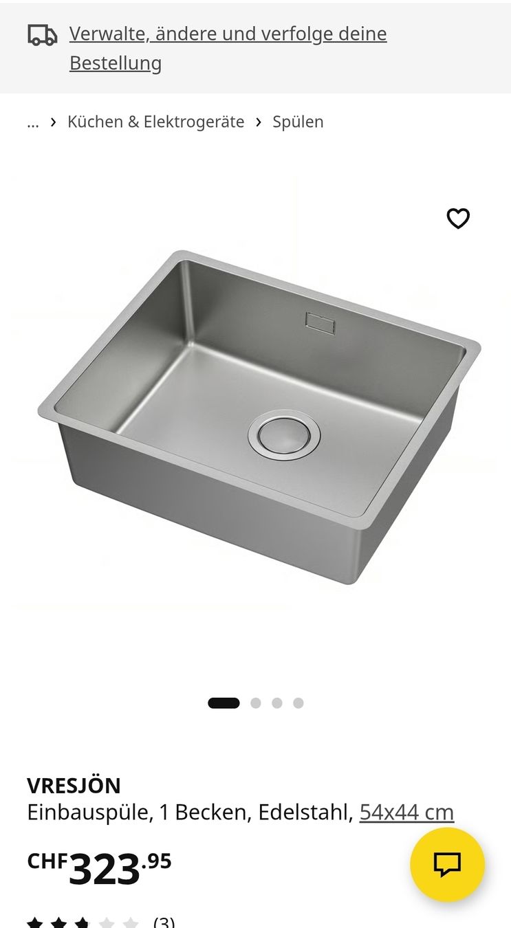 Lavabi & lavandini: IKEA LILLVIKEN Spülbecken komplettes Set – Nuovo (secondo la descrizione) da Solothurn venduto da J0shUa 2