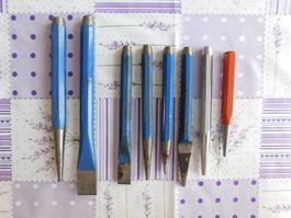 Set mit 8 Stk Durchschläge Körner Meissel in div. Grössen