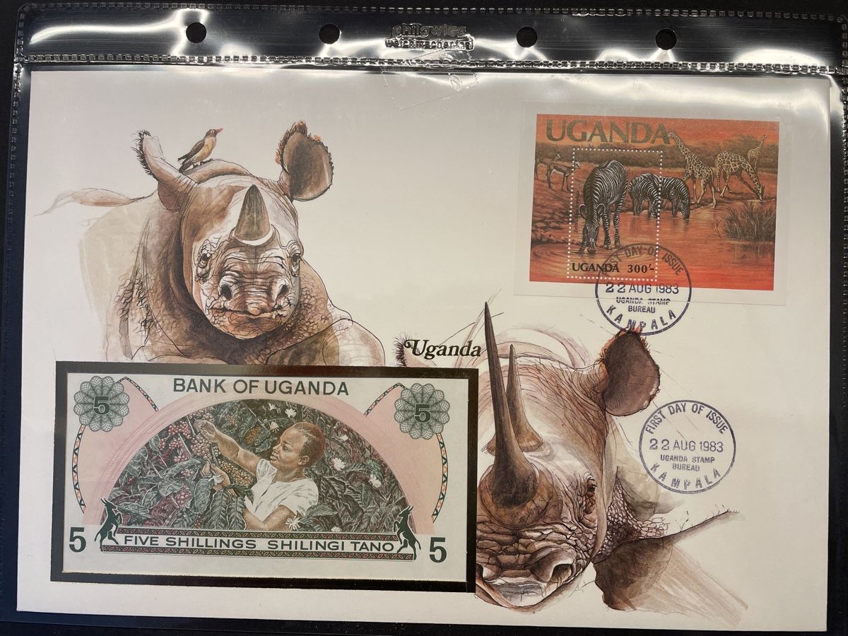 Banconote: Banknotenbrief Uganda #15 – Usato da Schachen LU venduto da Perlentraum