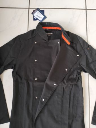 Portwest Kochjacke Kochschürze Schwarz Gr. S