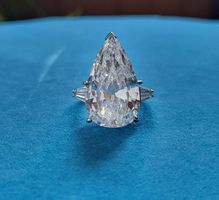 Massiv 585 Weiss Gold Ring Mit Steine