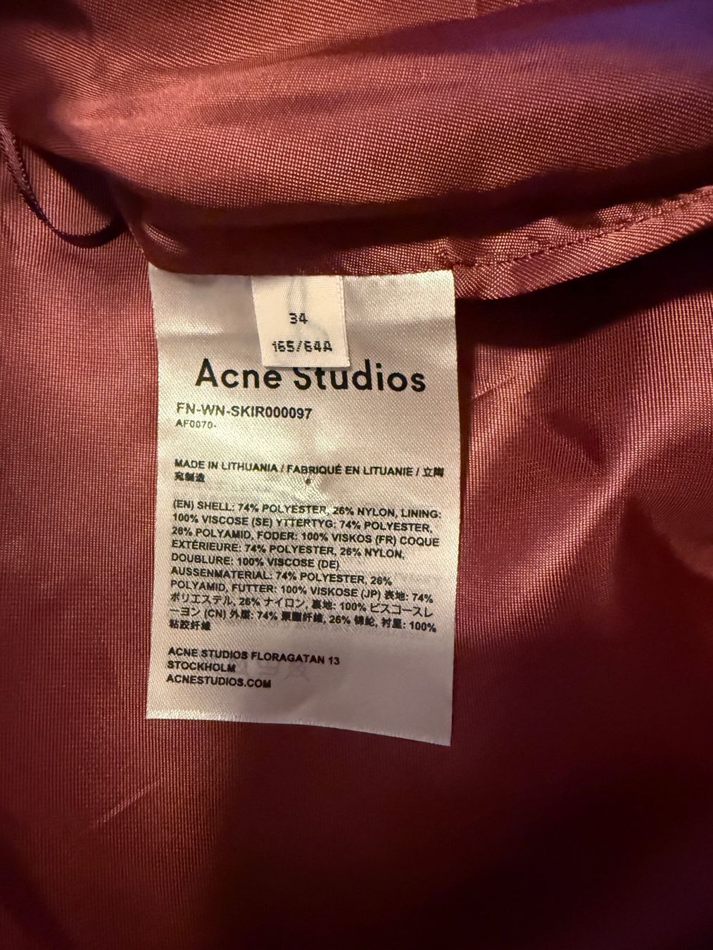 Gonne: Acne studios skirt, 34 eu – Nuovo e nell'imballaggio originale da Zürich venduto da kuz_mnn9 4
