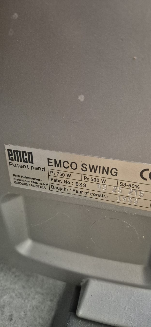 Emco Tutte le macchine: emco swing scie à ruban – Usato da Schlieren venduto da Tintamare 1