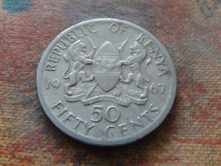Tutti le monete: KENYA   50  Cents   1967 – Usato da Romanel-sur-Lausanne venduto da Swift13