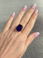 Ring mit großem Amethyst, Größe 8.