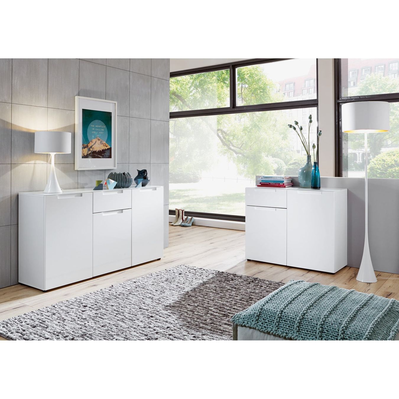 Cassettiere: Moderne hochglanz Kommode mit Schutzfolie, Farbe: weiss – Usato da Gerlikon venduto da thi_q8ll 3