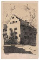 Alt-Luzern, Freienhof, Zeichnung eines Kantonsschülers