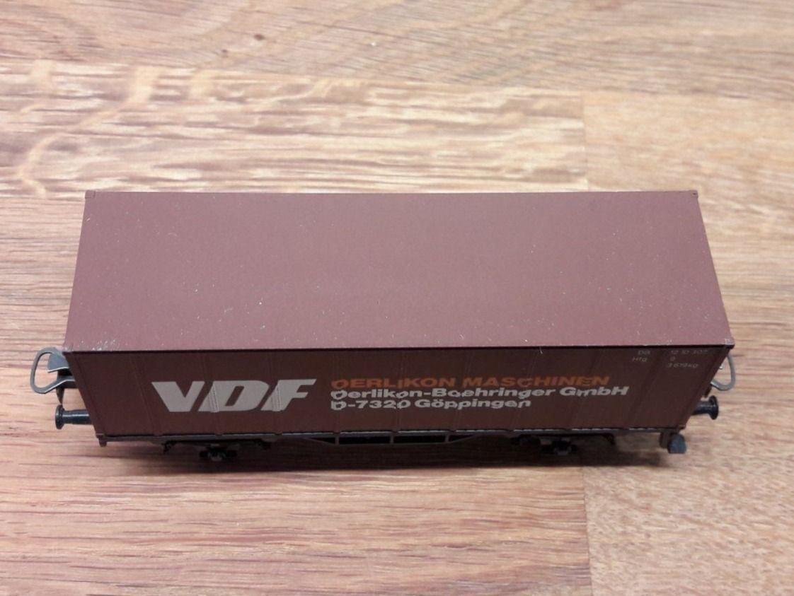 Märklin Modellini di ferrovie: Märklin HO AC : DB wagon container "VDF" – Usato da Buttes venduto da Cafe2005 6