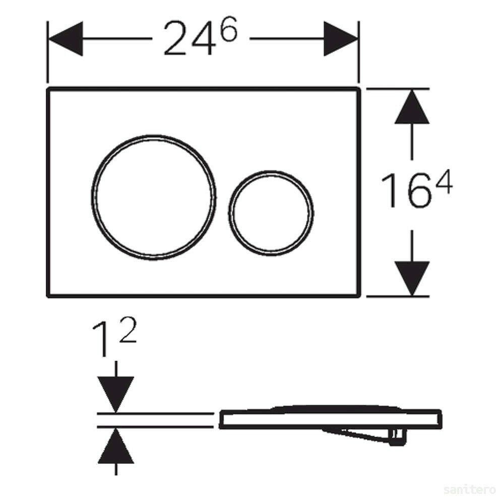 WC: Geberit Sigma20 Ab­deck­plat­te 115882KM – Neu und originalverpackt aus Bottighofen von zaap 3