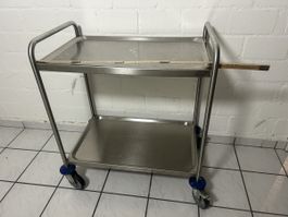 Servierwagen Edelstahl 2 Etagen gebraucht