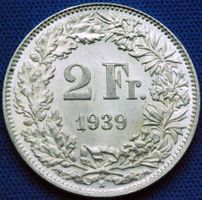 Silberner 2.- Jg. 1939 in schönem Zustand