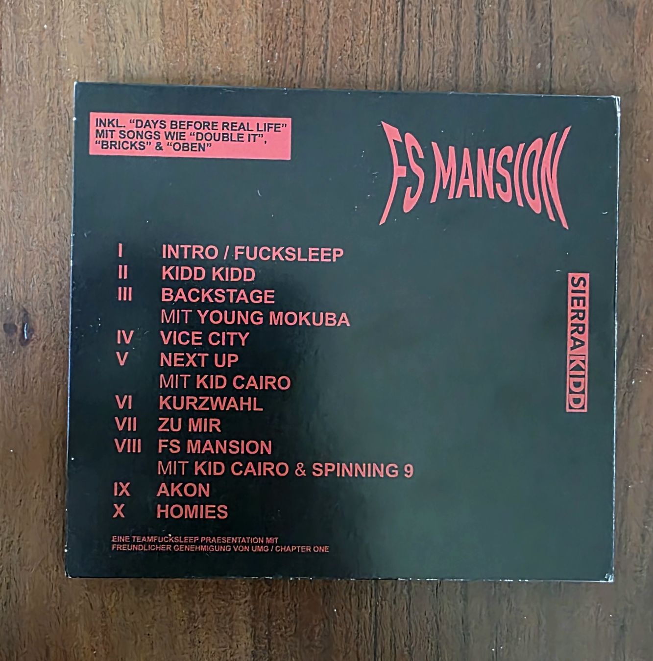 CD: CD FS Mansion Sierra Kidd – Usato da Basel venduto da abo_xbd2 1