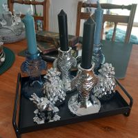 Summer Time: 4x Fisch Kerzenhalter u. mini 2xAnanas / Shabby