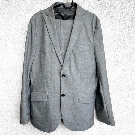 C&A Costume Veste & Pantalon Slim Fit Gris - Taille EUR 46