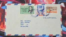 CL32 Enveloppe + Timbre Liberia 1957