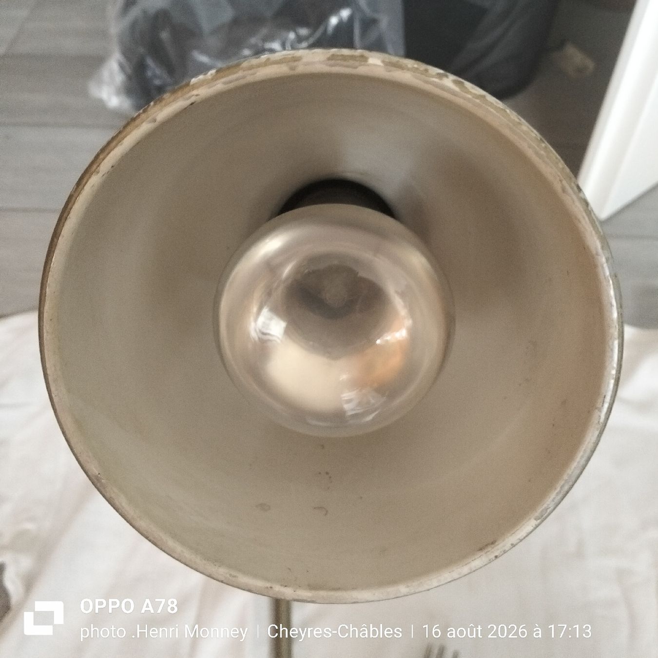 SBB/CFF/FFS Lampen: Lampe vintage ex CFF – Gebraucht aus Cheyres von Capitain 7