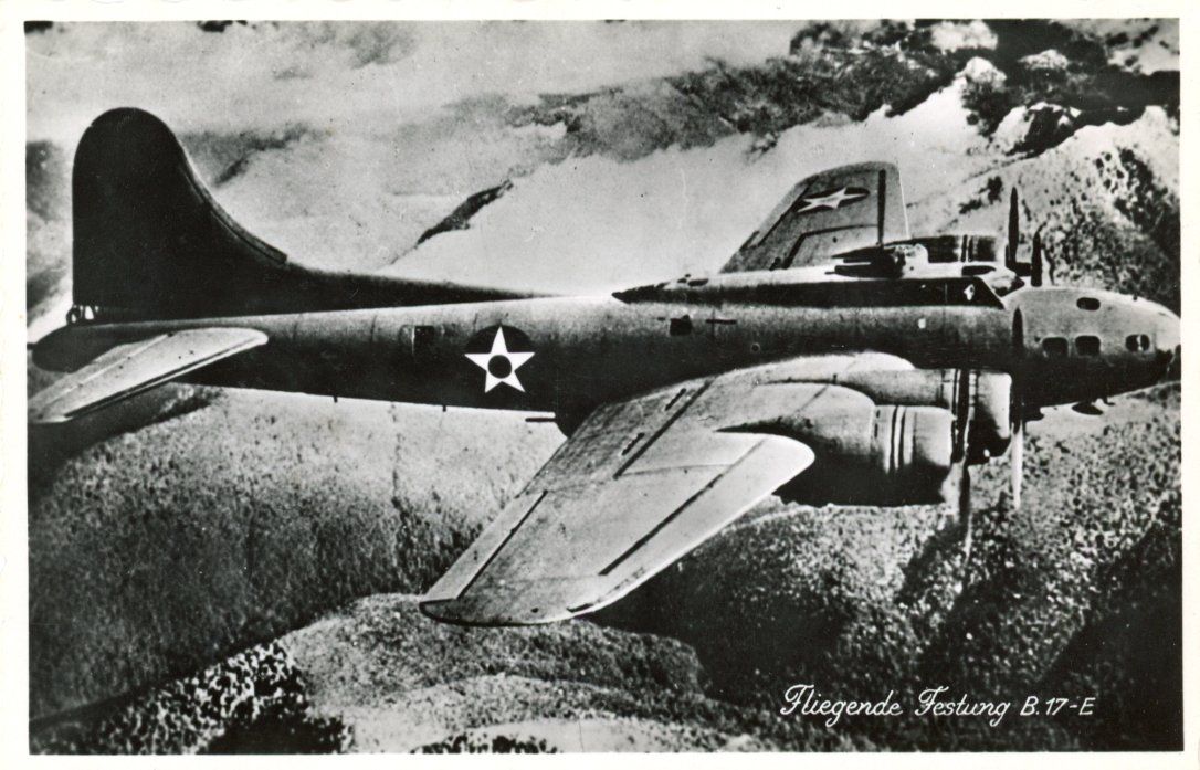 Cartoline postali: Schweiz  CH  -   Flugzeug - avion / Fliegende Festung B 17 E – Usato da Brig venduto da Valcards54