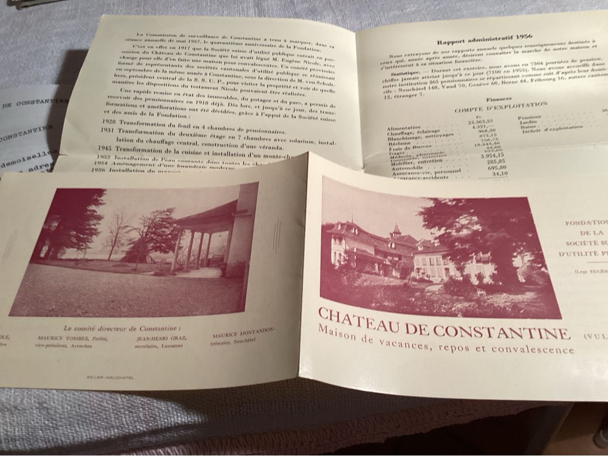 Dokumente: Constantine Vully 4 documents 1956 a 1959 intéressant – Gebraucht aus Luc (Ayent) von Rebouille 2
