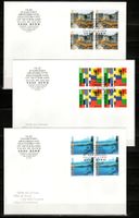 2012 FDC Städte Schweiz ZH + BE + GE Viererbl. ET SBK 36.--