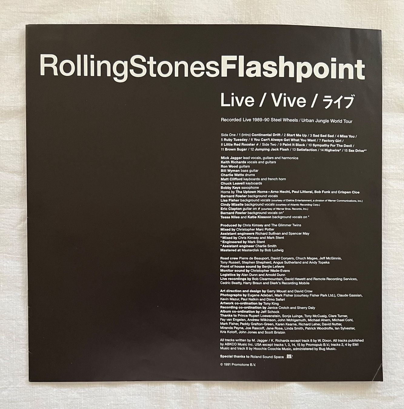 Schallplatten: Rolling Stones - Flashpoint / LP Vinyl – Gebraucht aus Schaffhausen von Mond689 2