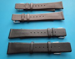 4 x Uhrenband, schwarz und dunkelbraun (Bandanstoss: 22 mm)