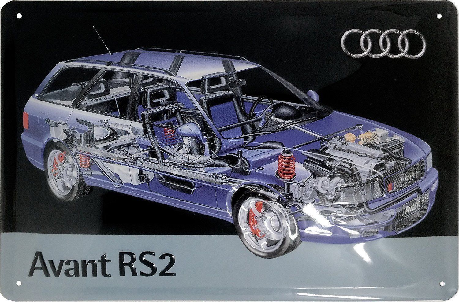 Insegne: Blechschild 3D-AUDI AVANT RS 2 – Nuovo e nell'imballaggio originale da Rupperswil venduto da big-one-sale