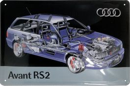 Blechschild 3D-AUDI AVANT RS 2