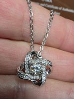 Collier argent avec diamant de moissanite de 0,5 ct certifié