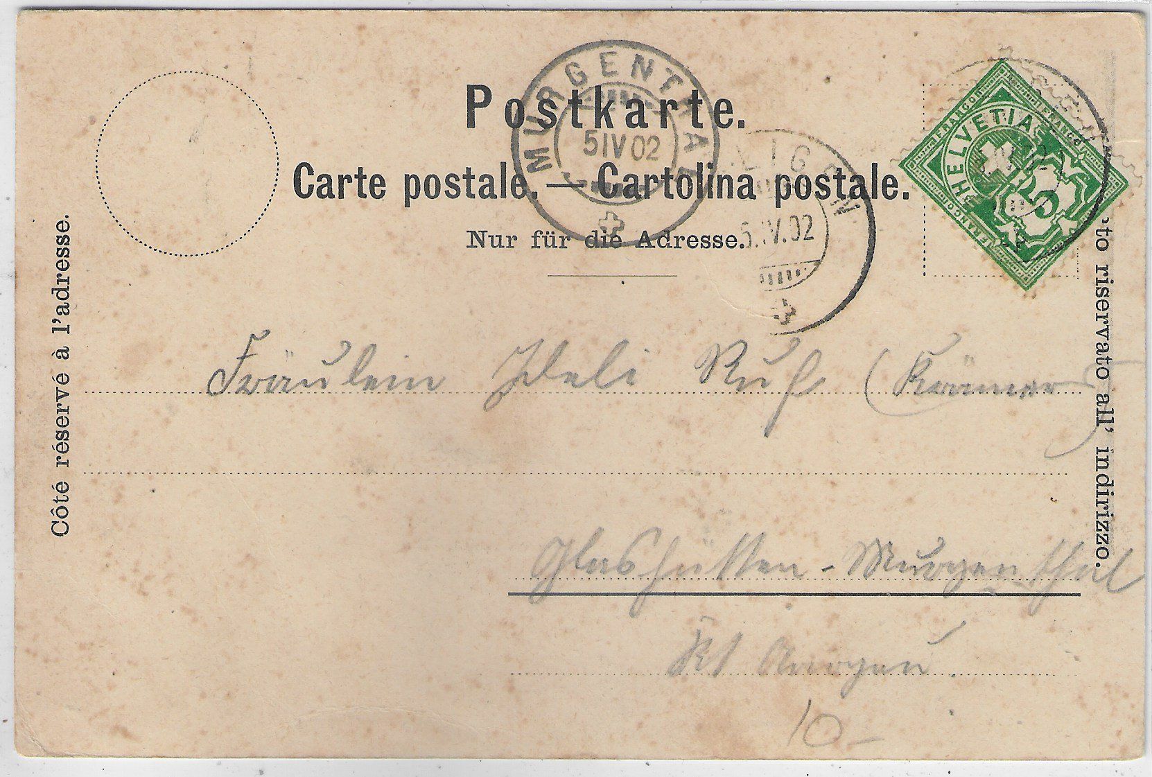 Cartoline postali: Schloss Ralligen am Thunersee – Usato da Ettingen venduto da Kartenplanet 1
