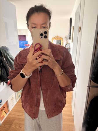 Zara Bomber Lederjacke