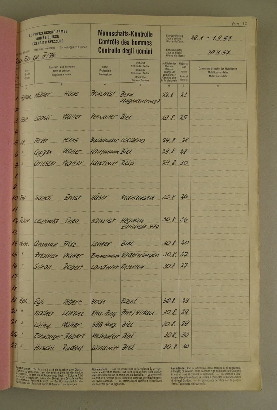Libri: FOURIERSCHULE 2/57 MUSTER-BUCHHALTUNG, MILITÄR – Usato da Grüningen venduto da Kartensammler 2