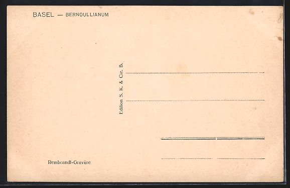 Cartes postales: AK Basel, Bernoullianum – D'occasion à Berlin par bartko-reher 1