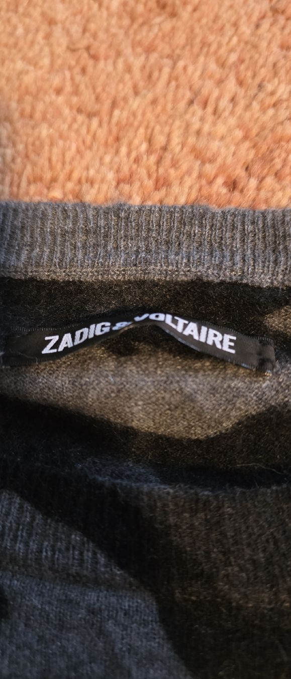 Maglioni & Felpe: Zadig & Voltaire Cashmere Pullover, Grau/Schwarz, Gr. M – Usato da Riedikon venduto da Winter21. 2