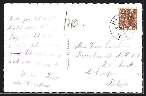 Cartoline postali: AK Glion, Hotel et Villa des Alpes – Usato da Berlin venduto da bartko-reher 1