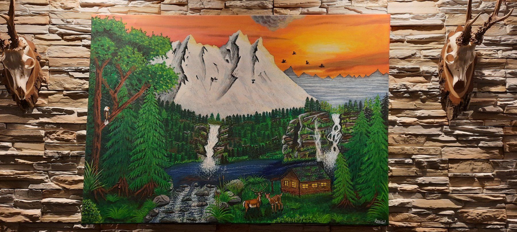Gemälde: Sehr schönes Bild auf Leinwand – Gebraucht aus Untersiggenthal von Jackes 1
