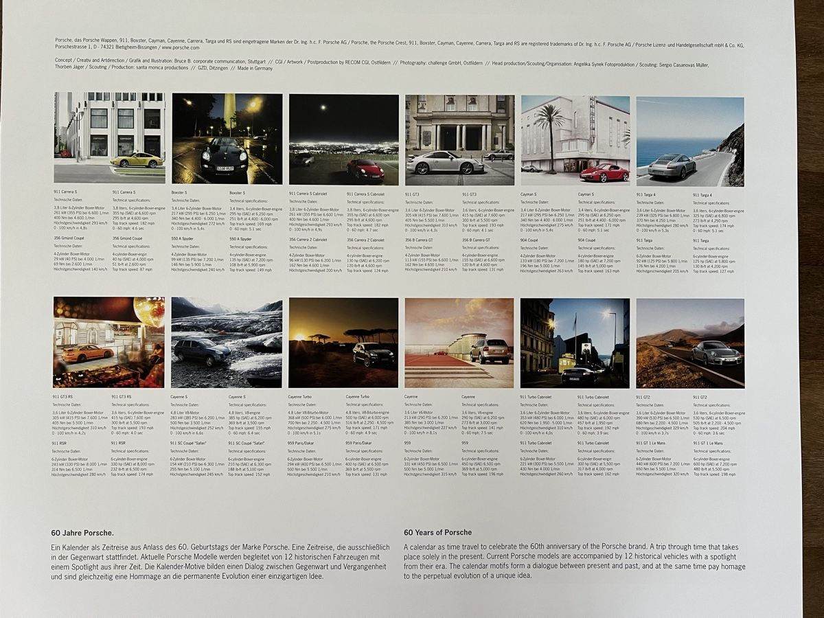Porsche Kalender: 4 x Porsche Kalender 2008 2011 2012 2013 – Gebraucht aus Weesen von Elmax1 2