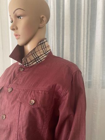 RARITÄT - stilvolle und edle Karo Leinen Jacke, M/L