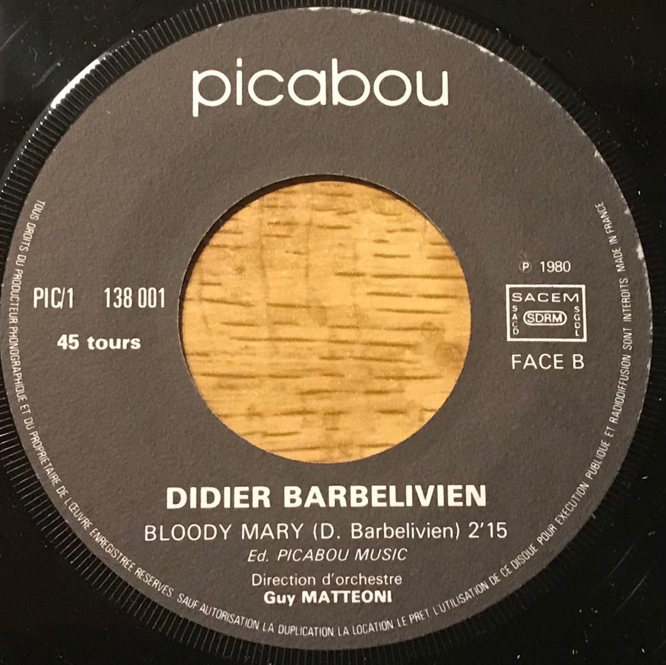 Dischi in vinile: DIDIER BARBELIVIEN - ELLE – Usato da Bussigny venduto da vinyl-pas-cher 3