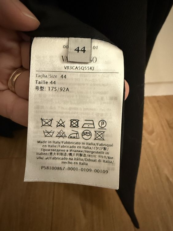 Black Valentino wool coat 44 5