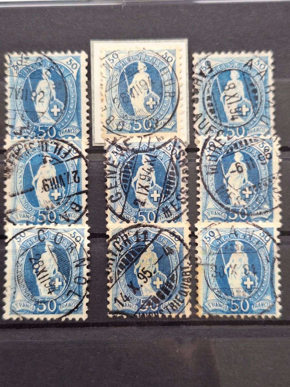 Tutti i francobolli: Stehende Helvetia 70C 9× – Usato da Balgach venduto da SIMEON27