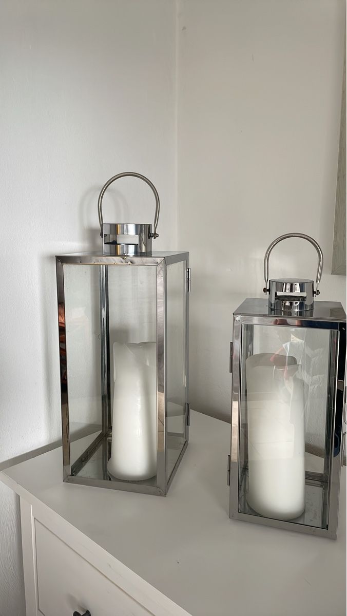 Micasa Lanterne: 2x Windlicht Glas Metall modern – Usato da Holderbank AG venduto da Hallo104