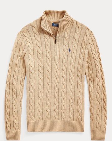 Polo Ralph Lauren Zopfmuster Pullover beige GR. M