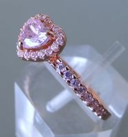 Silber 925 Fingerring rosé-vergoldet Gr. 56