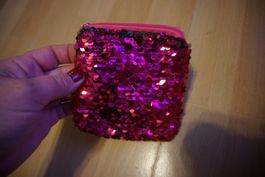 Glitzer Portemonnaie Pink