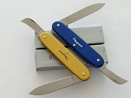 Victorinox Alox * 2 Klingen * Bugnard Werbemesser  Couteau