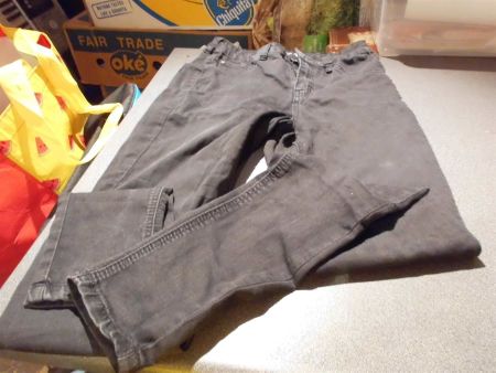 Hose Grösse 34, Zebra, schwarz