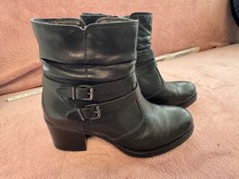 Stifelette 5th Avenue Leder schwarz Gr. 38 / 1x getragen
